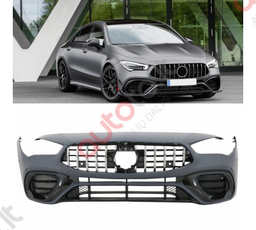 Mercedes CLA 45 AMG W118, C118 priekinis bamperis su GTR stiliaus grotelėmis 
